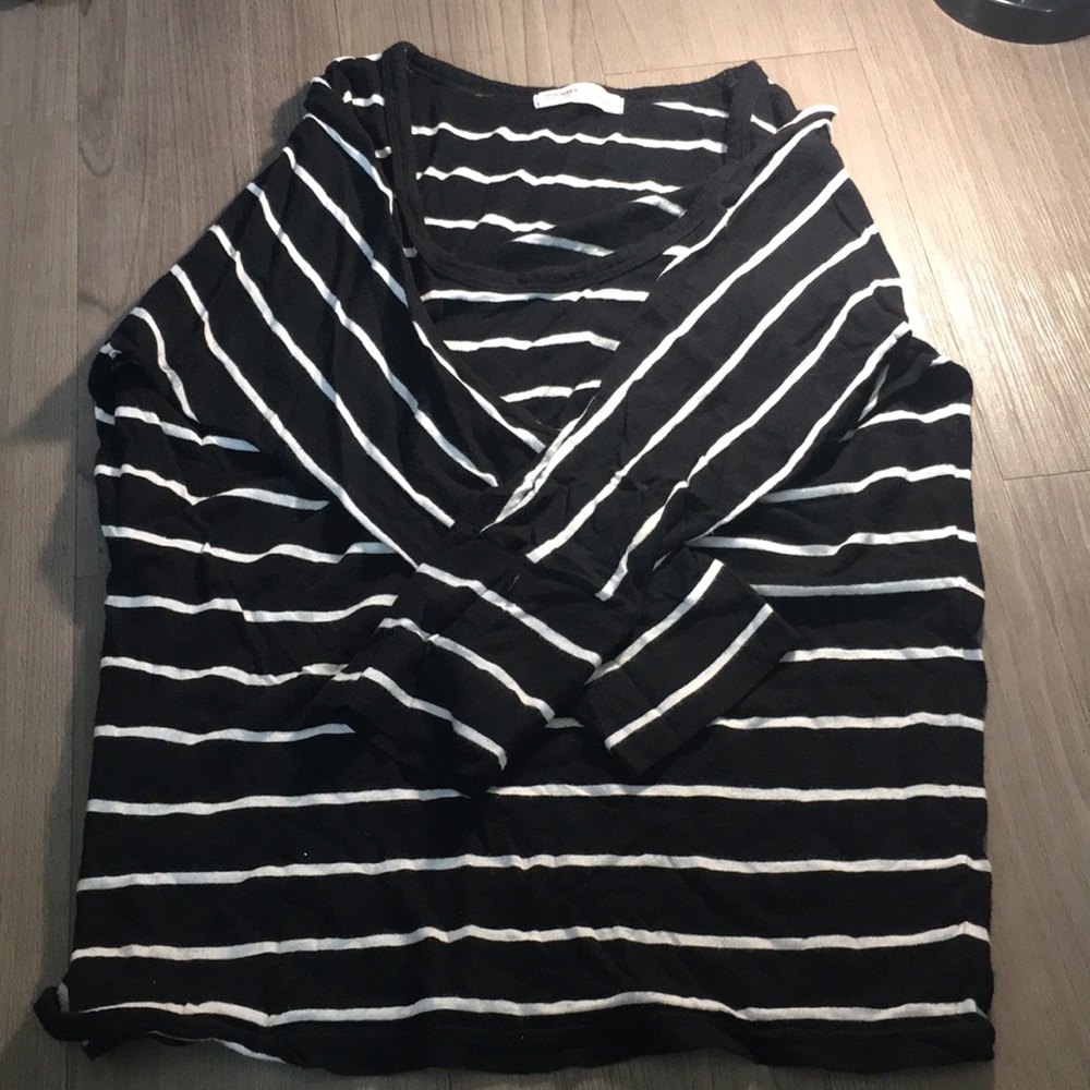 Black and white striped long sleeve